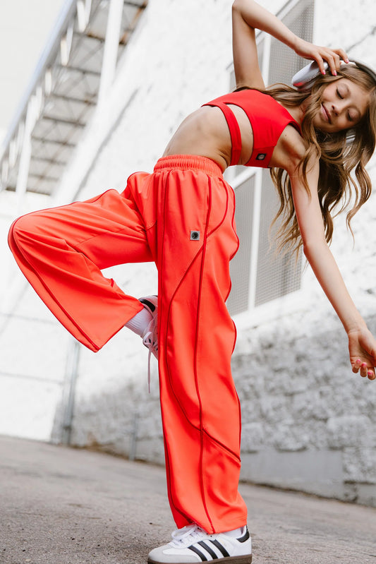 Five Dancewear | Vertex Track Pant | Coral + Red