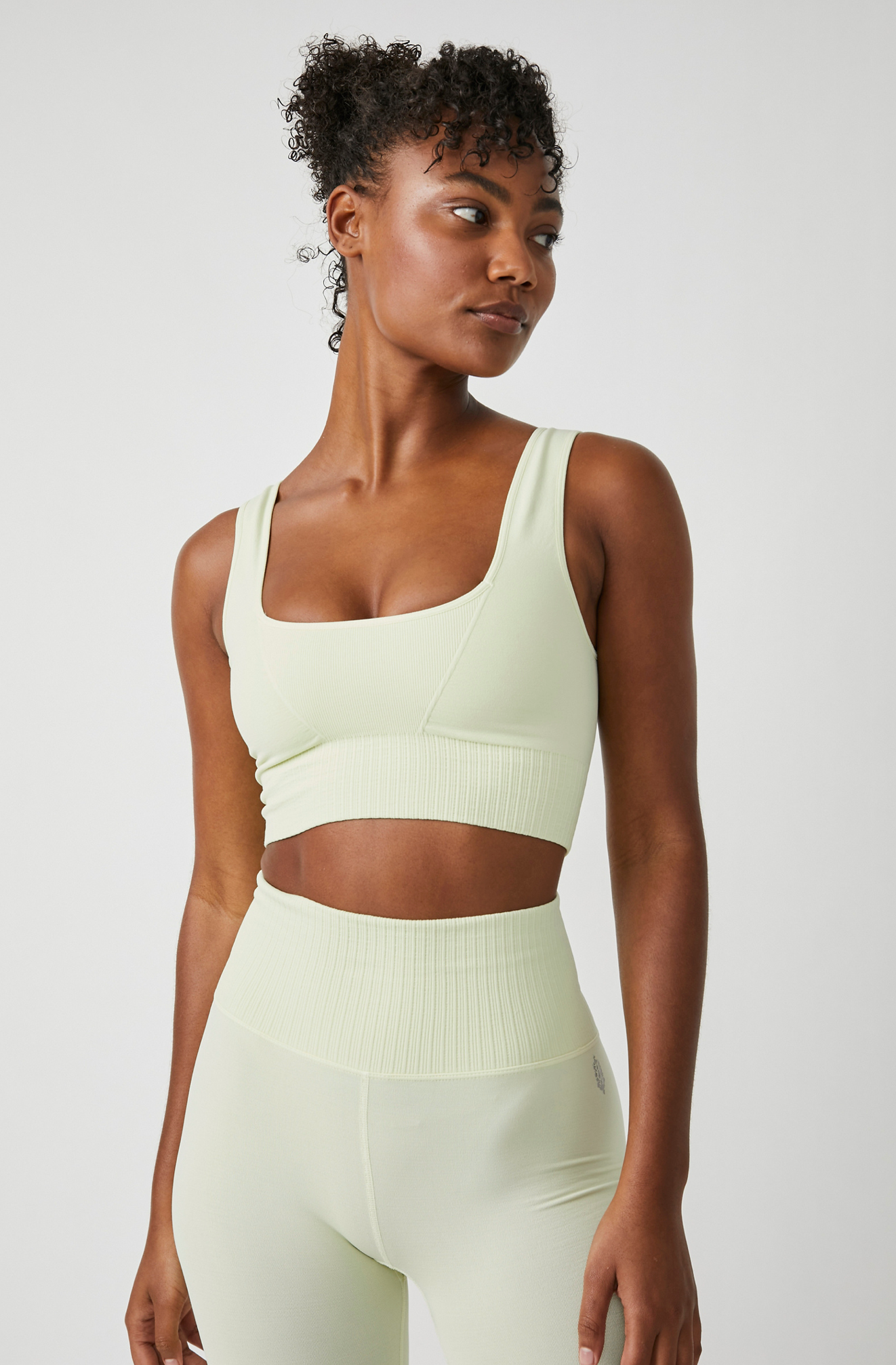 Free People Movement | Square Neck Good Karma Bra | Whipped Lime