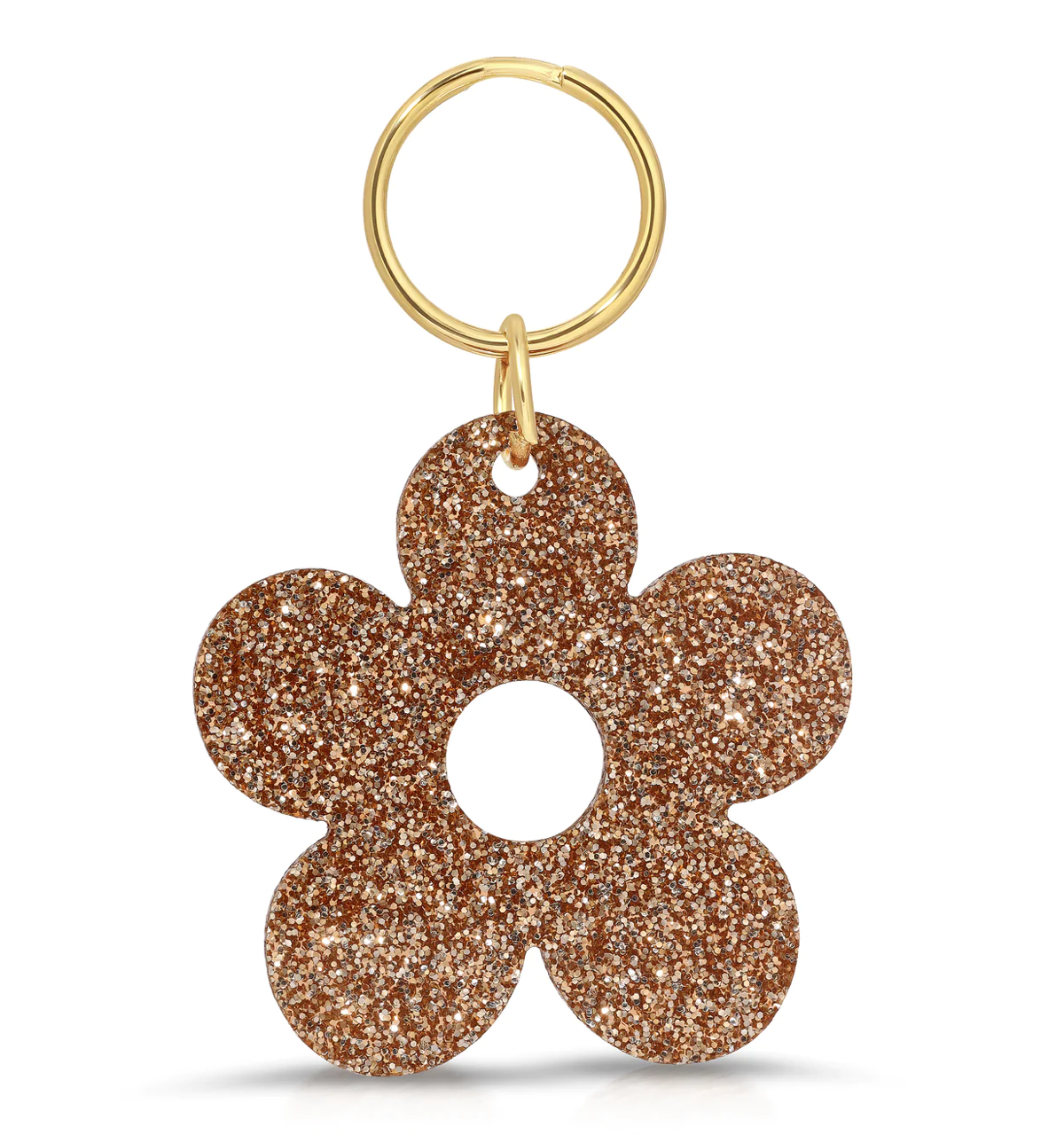 Glitter Flower Keychain