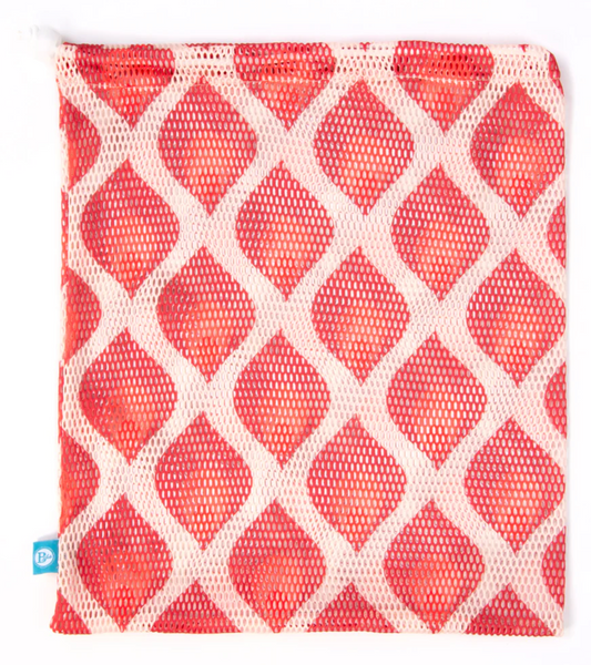 B Plus | Printed Mesh Bag | Red + Orange