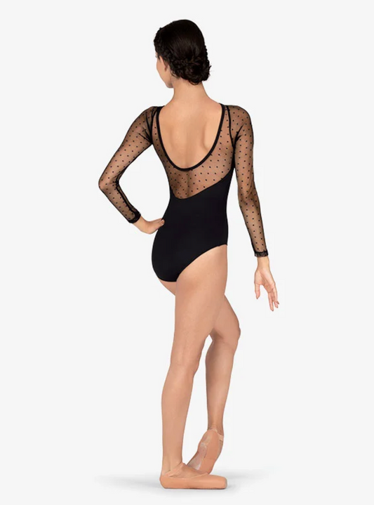 Baltogs | Mesh Dot Long Sleeve Leotard