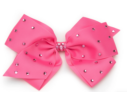 Go Girl | 8" Rhinestone Grosgrain Bow