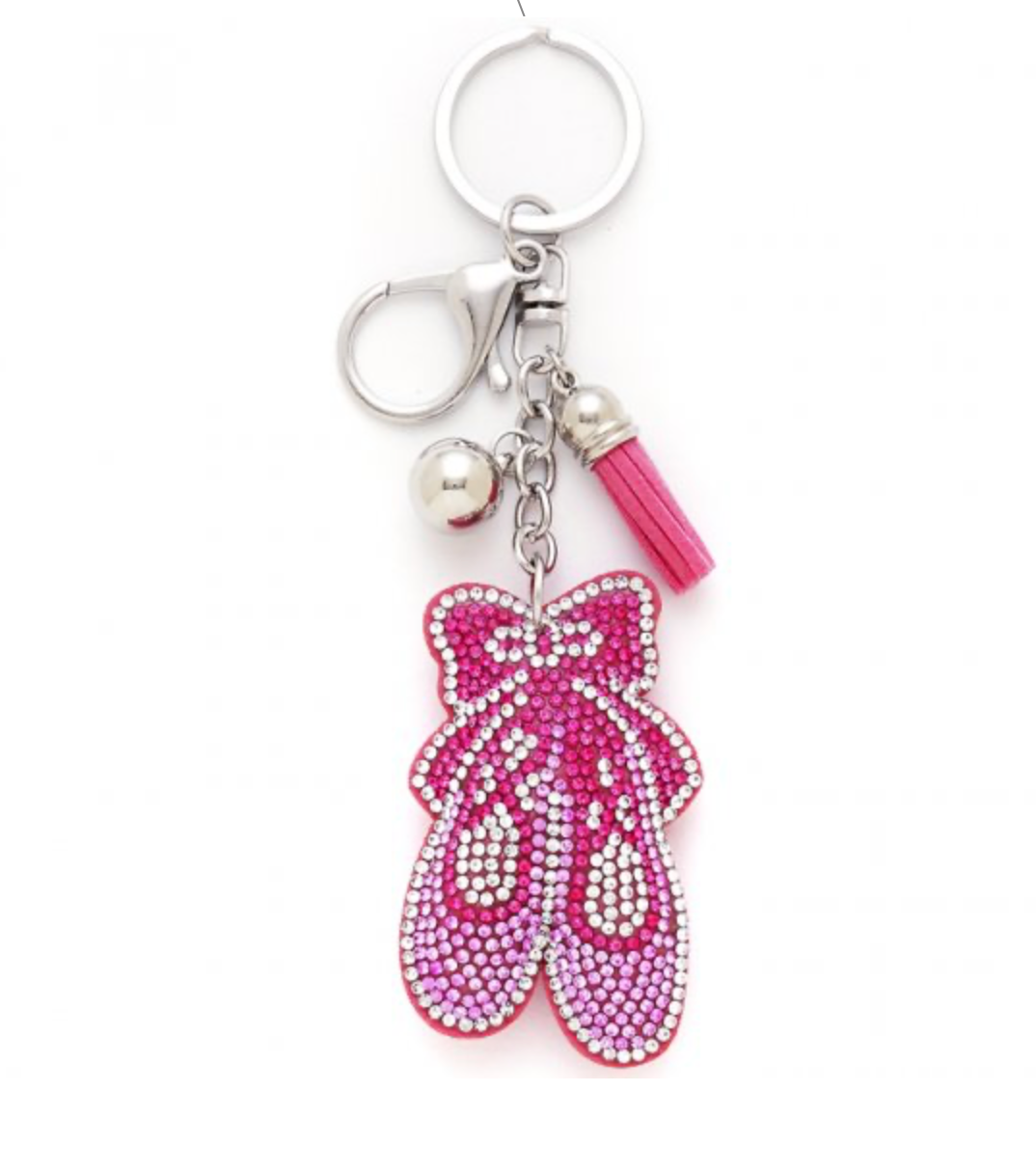 Dasha | Rhinestone Pointe Shoes Keychain