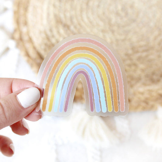 Clear Pastel Rainbow Sticker