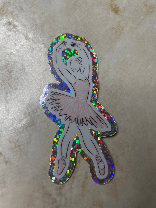 Denali & Co | Glitter Ballerina Silhouette Dance Sticker