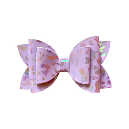 Lucky Dancewear | Purple Haze Leopard Hair Bow