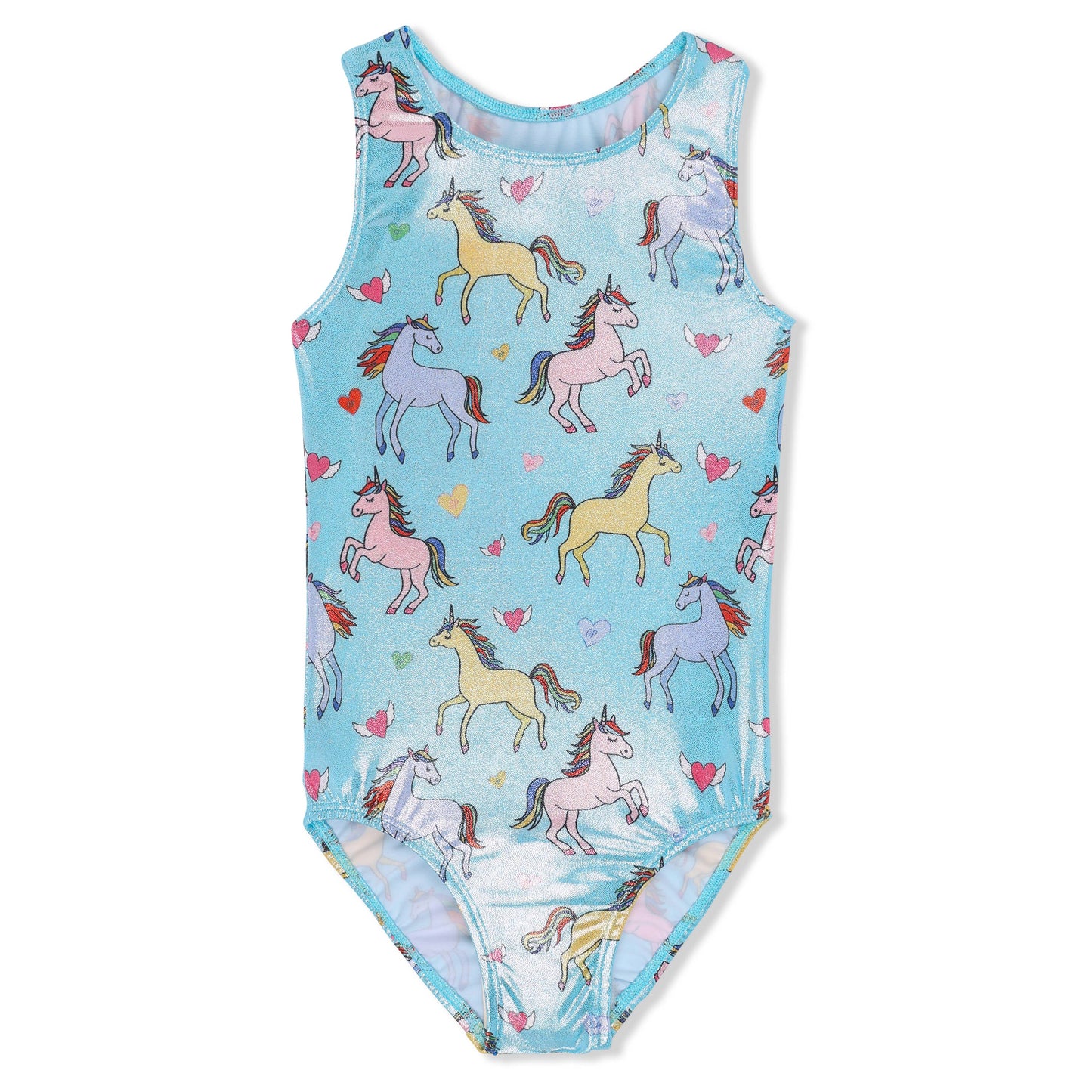 Girl Power Sport | Shimmer Unicorn Hearts Leotard