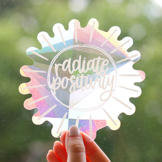 Radiate Positivity Sun Catcher Window Decal