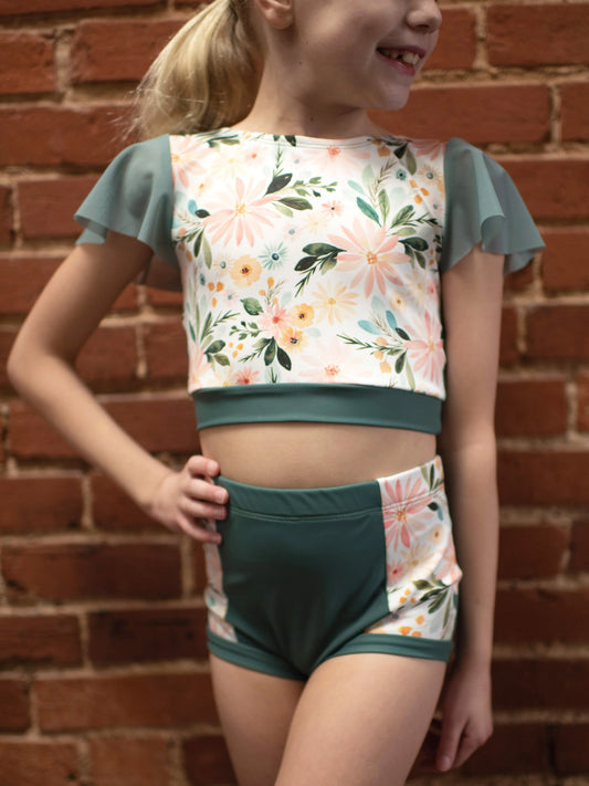 Whitney Deal Dancewear | Matching Set | Sage Floral