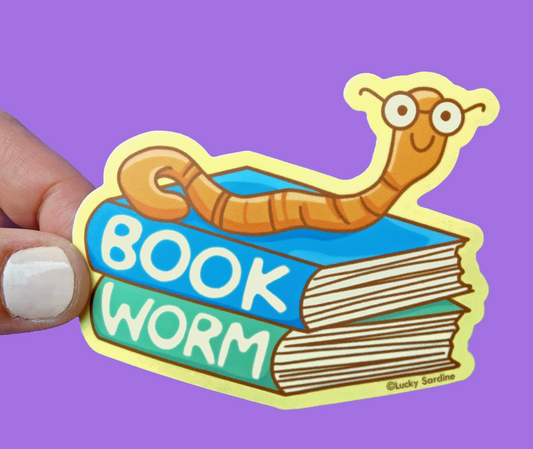 Vinyl Stickers |  Book Worm