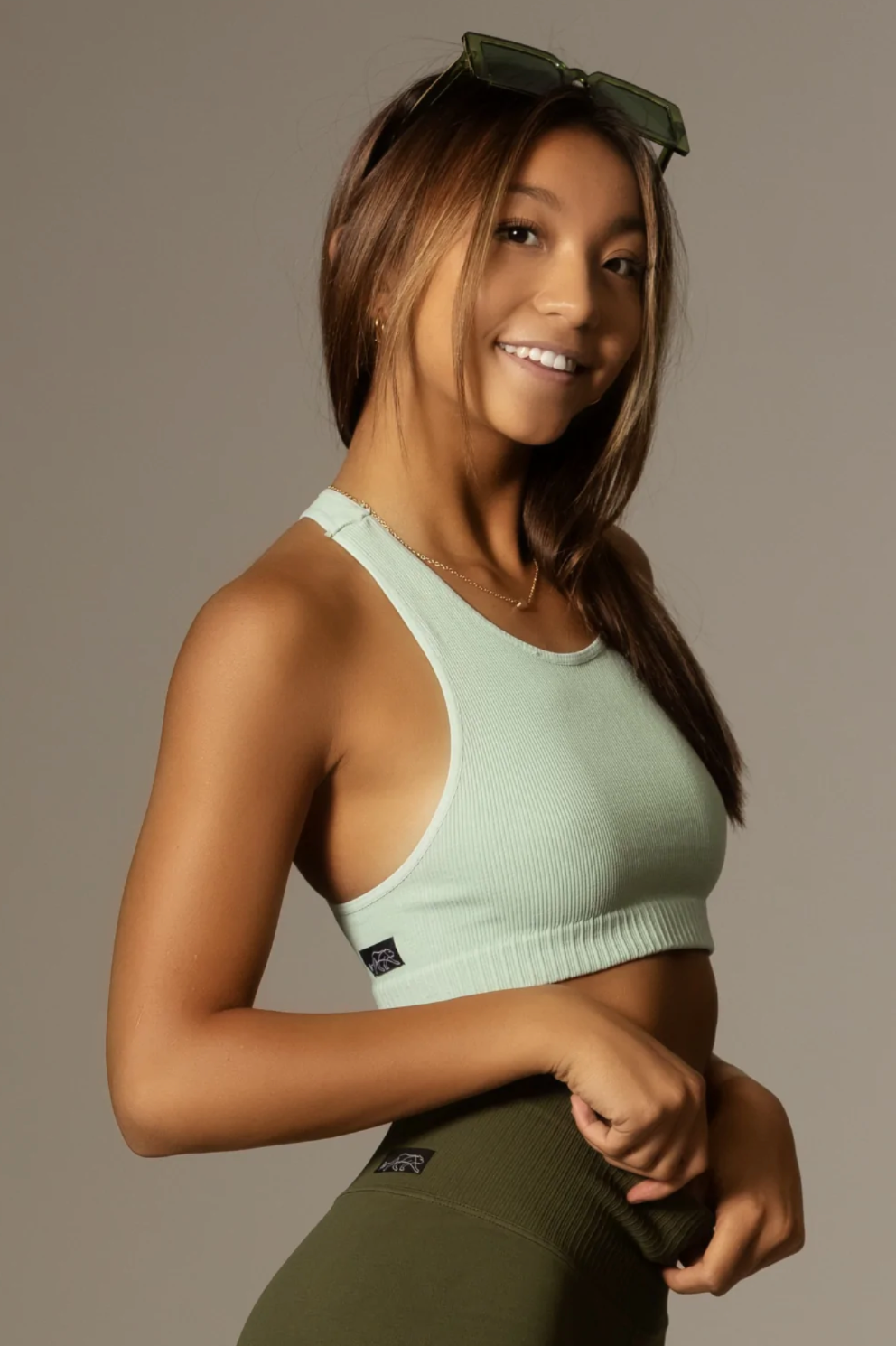 Tiger Friday | Slick Back Crop Top | Spearmint