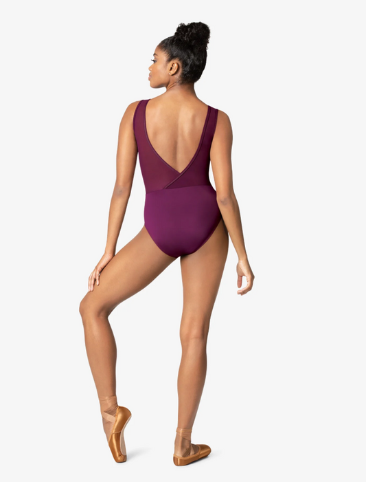 Mariia | Cross Back Tank Leotard | Plum