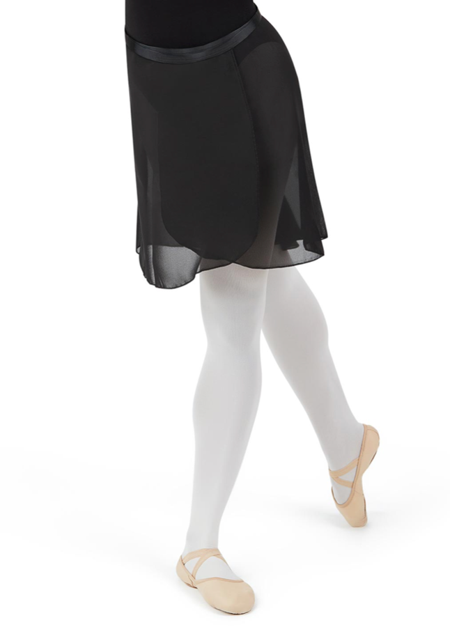 Capezio | Georgette Long Wrap Skirt | Black