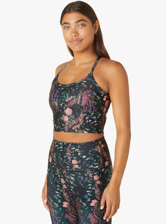 Beyond Yoga | Forest Floral Slim Racerback Cropped Tank