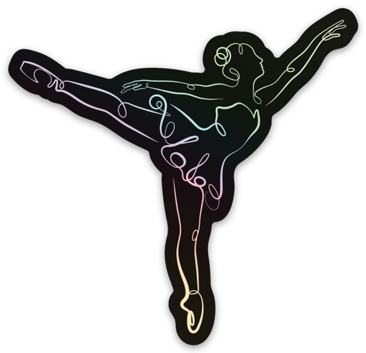 Denali & Co | Ballerina En Pointe Hologram Vinyl Sticker