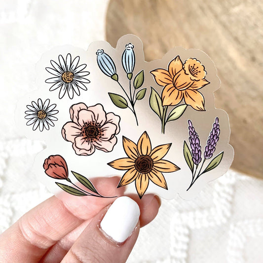 Clear Floral Favorites Sticker